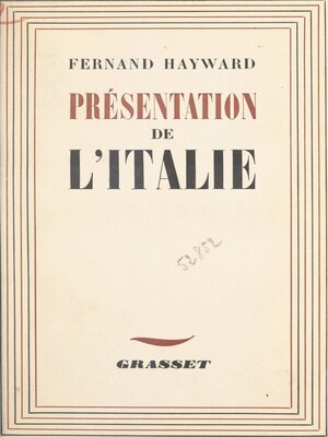cover image of Présentation de l'Italie